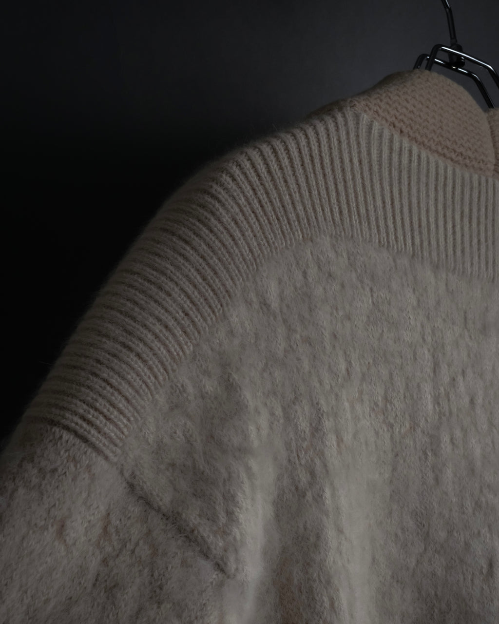 "Chloe" Angora mix standing up long cardigan