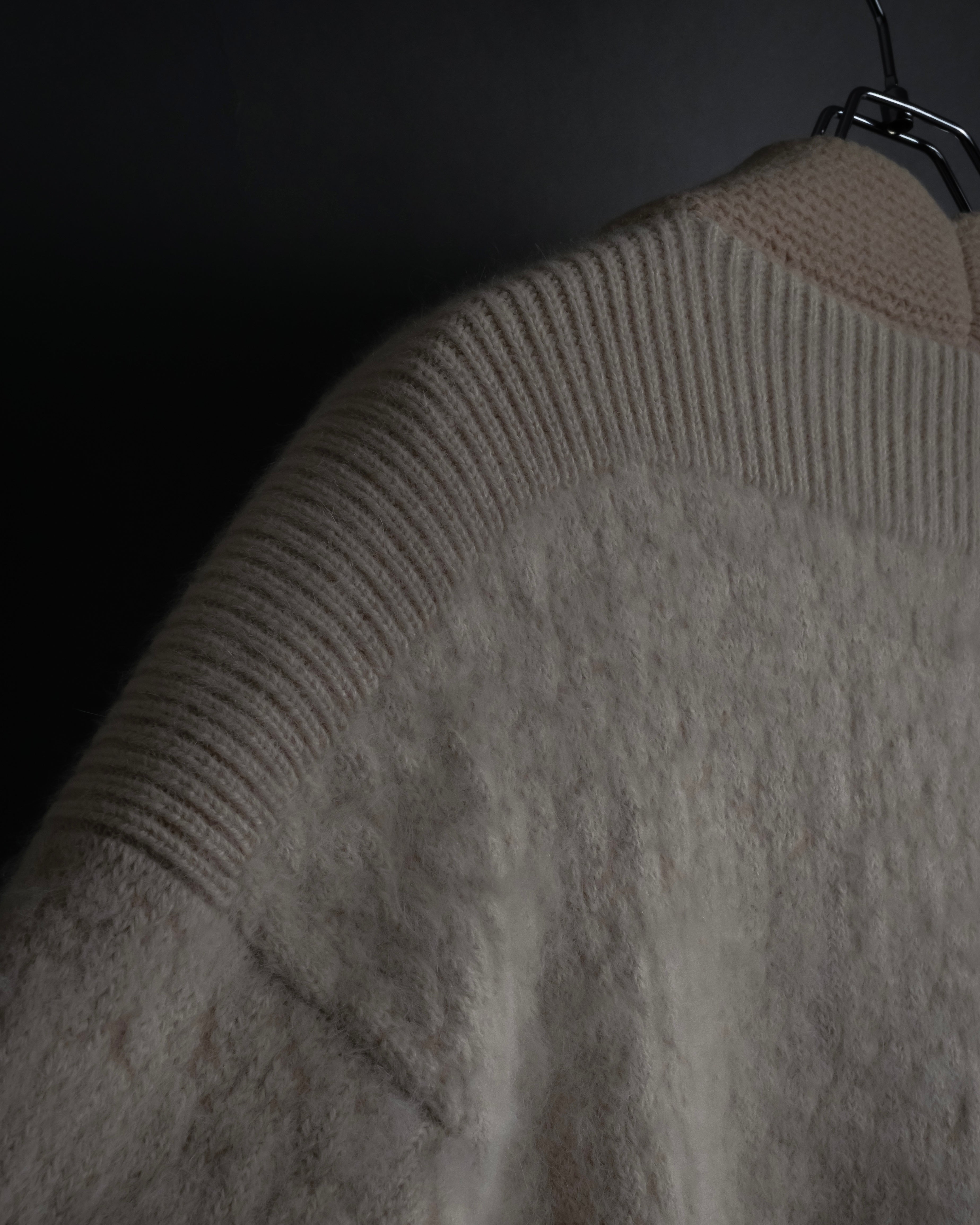 "Chloe" Angora mix standing up long cardigan