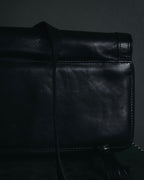 –SPECIAL– "ANN DEMEULEMEESTER" 2010-2013 Transformable roll-top vitello leather bag