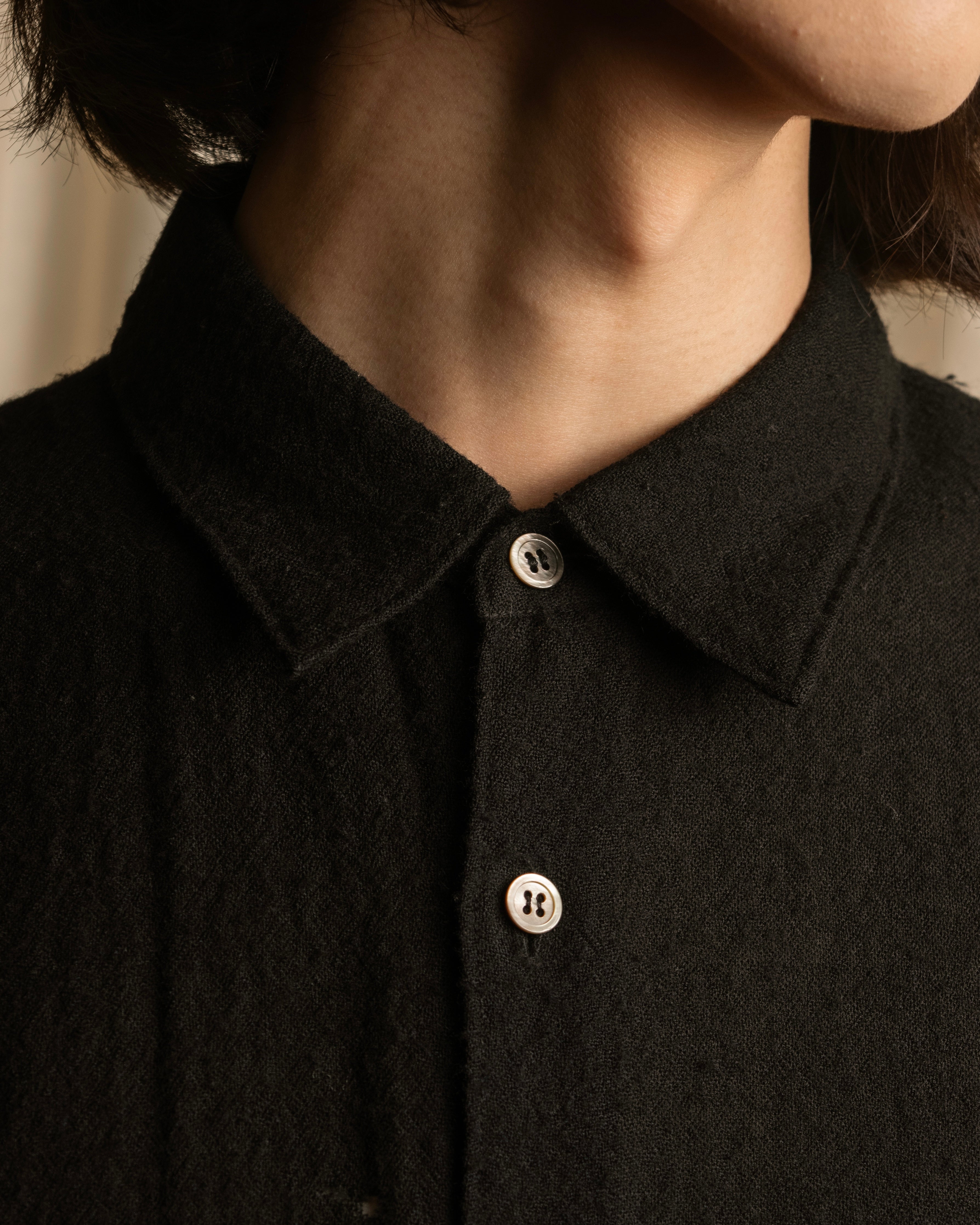 "COMME des GARCONS" 94AW Straight silhouette wool shirt dress