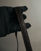 -SPECIAL- “GUCCI” 70’s-80’s lizard embossed flap shoulder bag