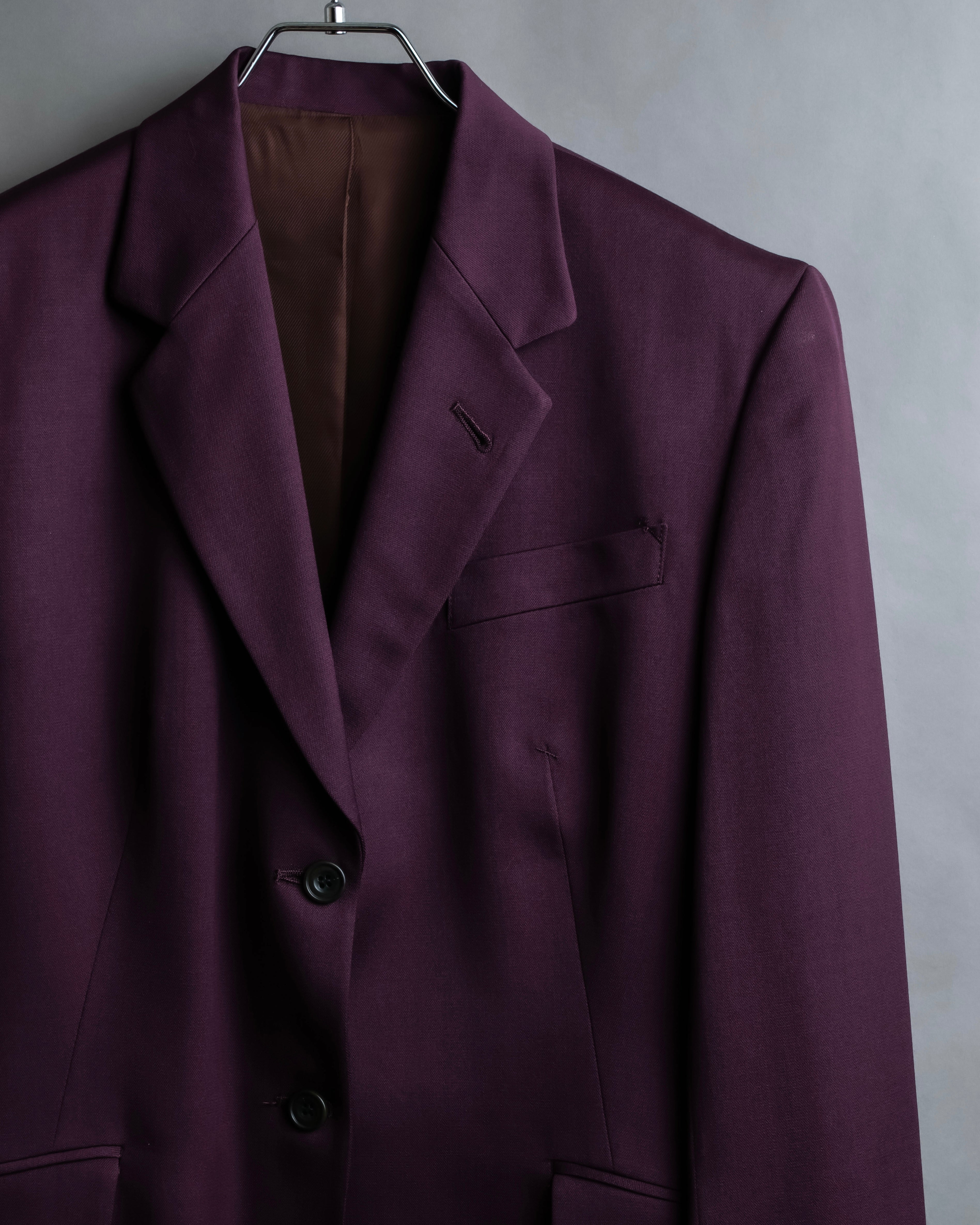 "JEAN PAUL GAULTIER FEMME"
 Beautiful purple color shaped wool tailored jacket