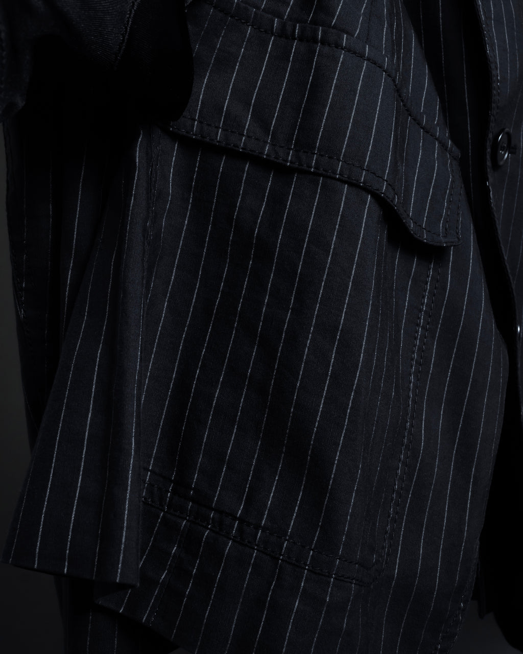 "Dolce & Gabbana" Collar switching design pinstripe pattern tailored jacket