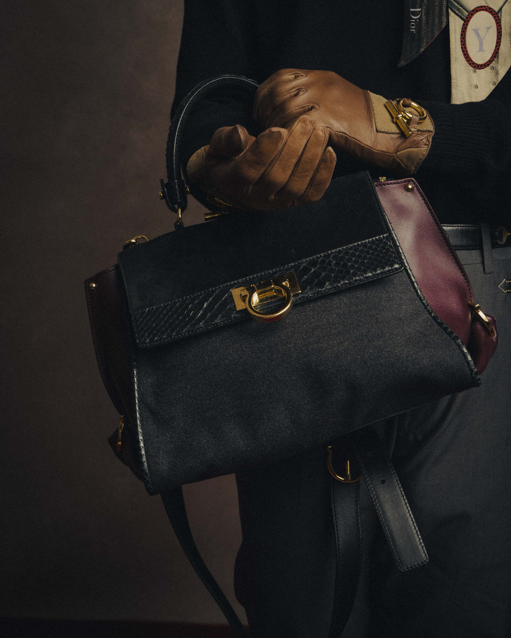 -SPECIAL- “Salvatore Ferragamo” 2019-21 Mixed material Sofia top handle bag