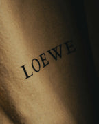 "LOEWE" Vintage contrast leather knee-high suede boots