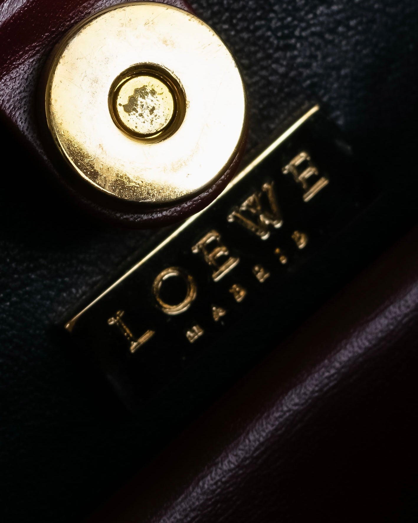 "LOEWE" Seal fur leather hand bag