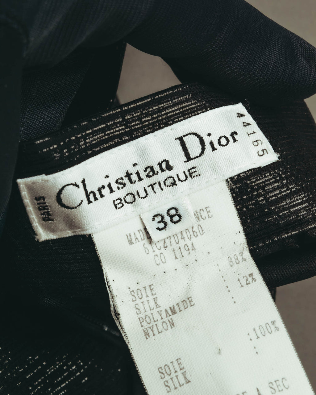 -SPECIAL- "Christian Dior" 00's Metallic silk blend fluid wide-leg trousers