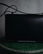 –SPECIAL– "HERMES" 90’s Box calf ring-lock accordion shoulder bag