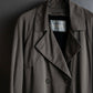 "Vintage matte texture long trench coat"