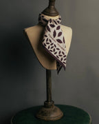“Yves Saint Laurent” 80’s-90’s Leaf motif logo mini scarf