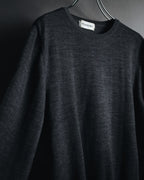 "YVES SAINT LAURENT" 80’s-90’s embroidered logo wool knit sweater