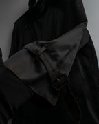 "BURBERRYS" Traditional detail double-breasted stand color trench coat
