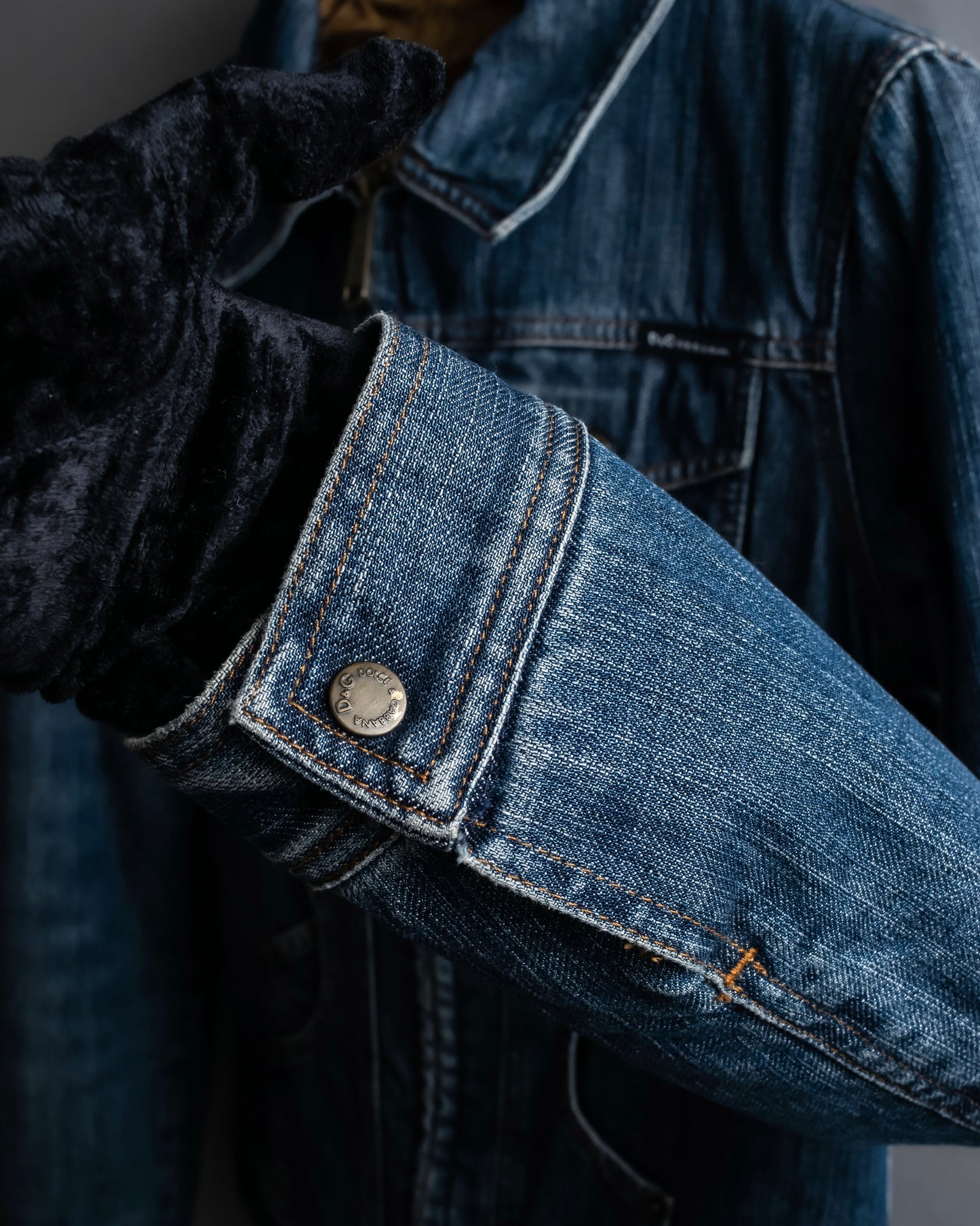 "Dolce & Gabbana" Cutting stitch detail denim jacket