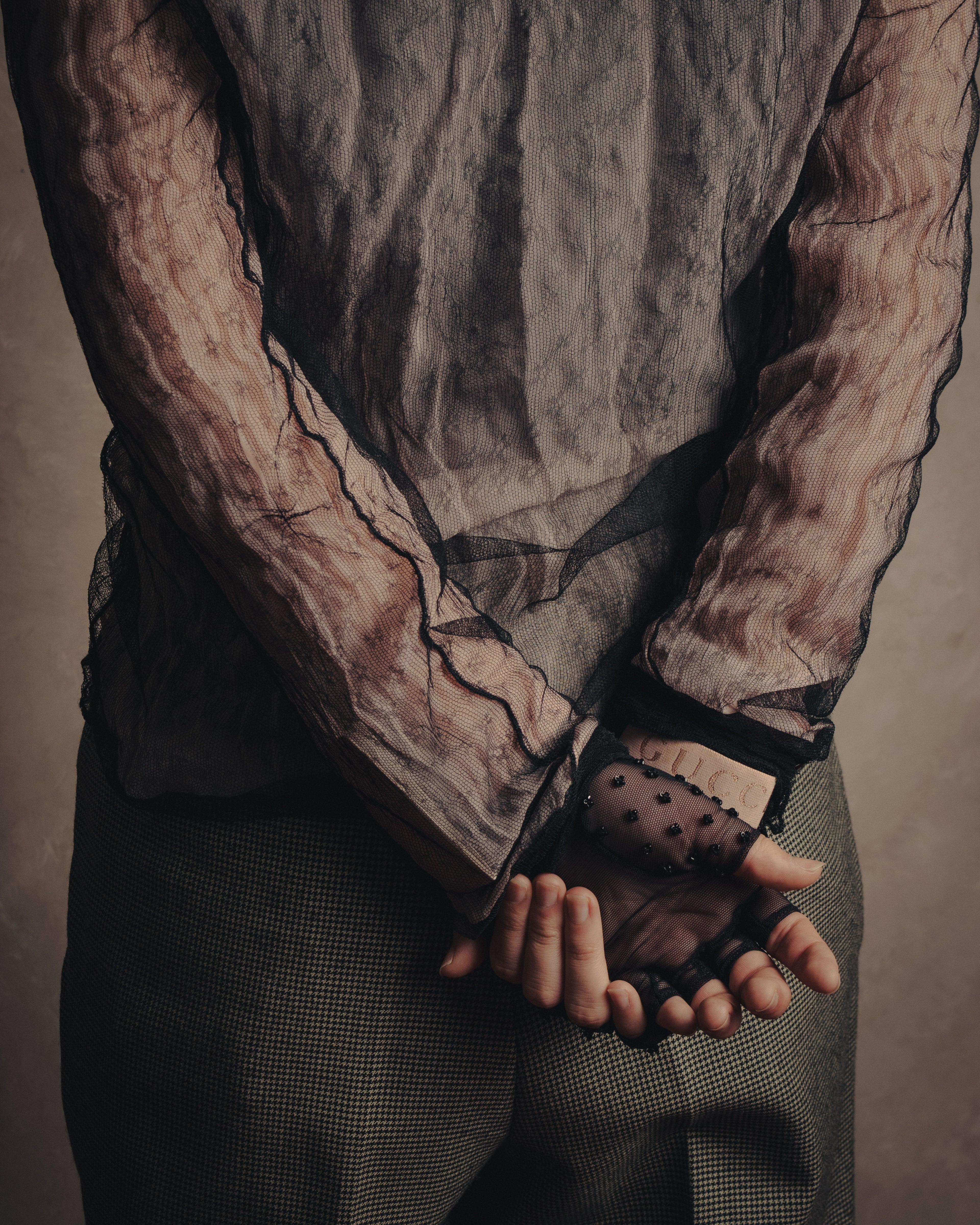 -SPECIAL- “CHANEL” 2014-2019 Sheer lace bow blouse