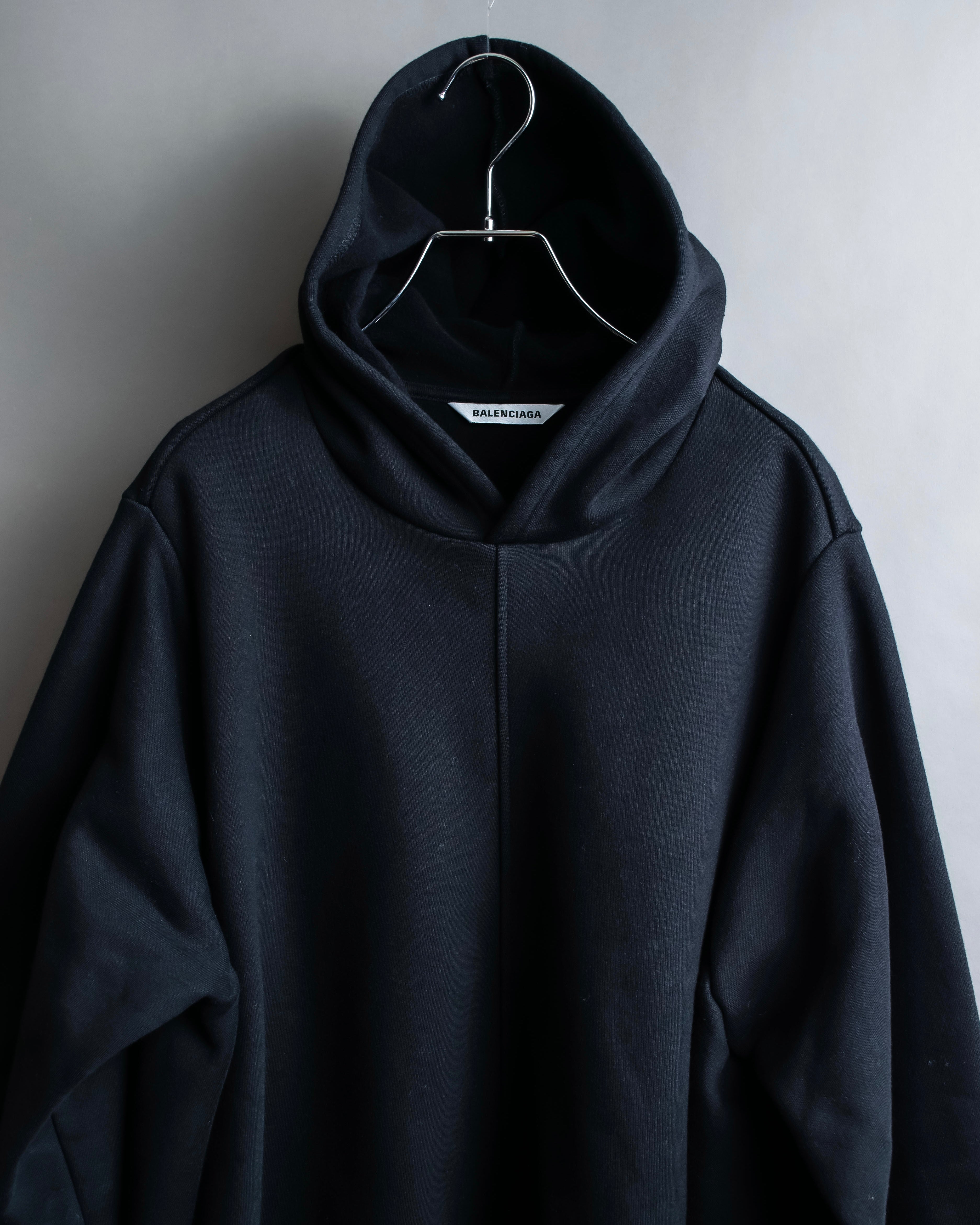"BALENCIAGA" Oversized poncho flare silhouette hoodie