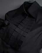 “BURBERRY” Tuxedo bib detail dress shirt