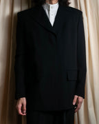 "GUCCI" 90's Beautiful draping fly-front tailored jacket