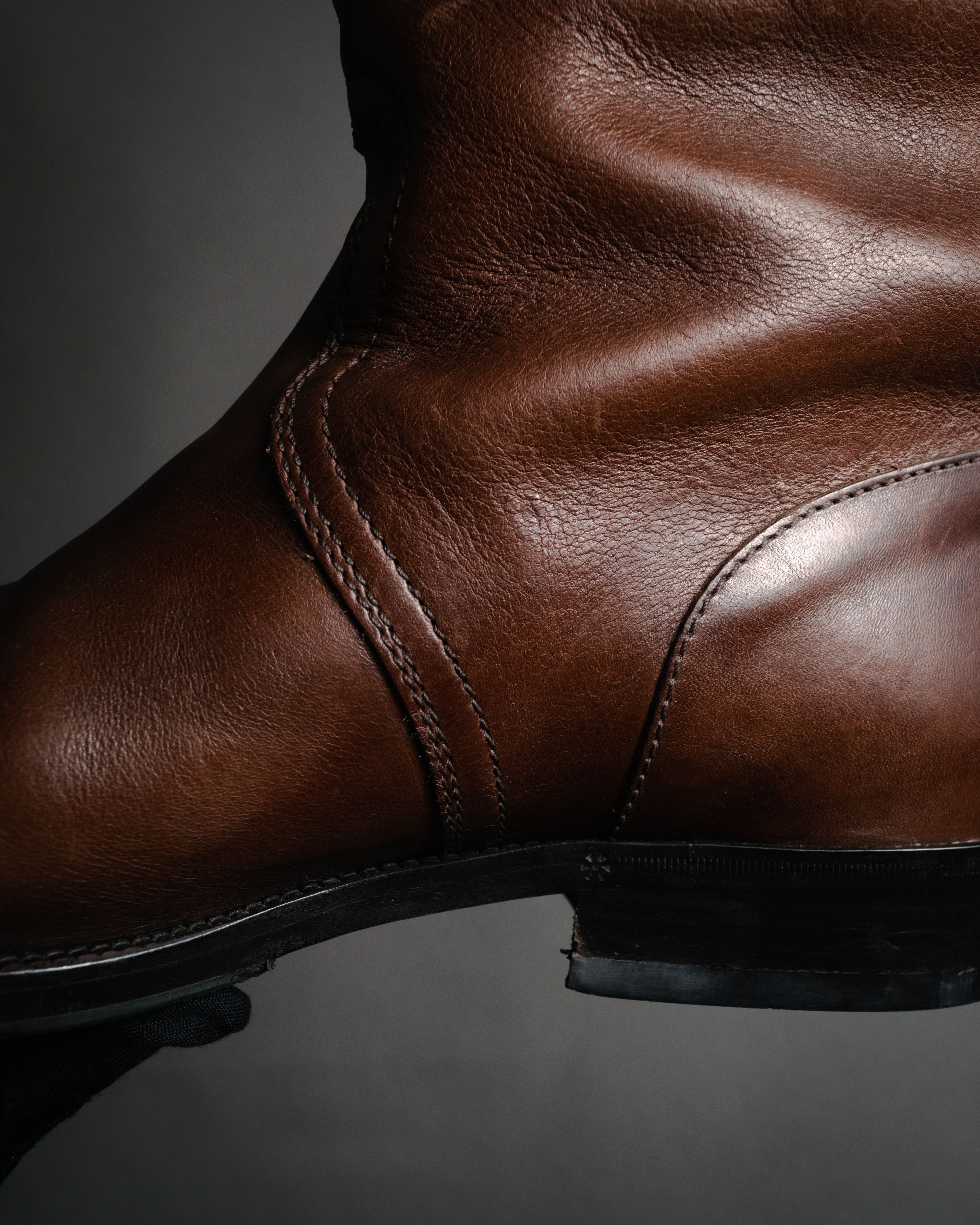 "GUCCI" 90’s-00’s shearling lined engineer boots