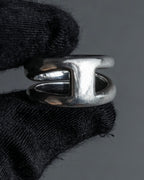 "Tiffany&Co" Open diagonal silver925 ring