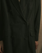 “Christian Dior” 90’s sculpted herringbone chester coat