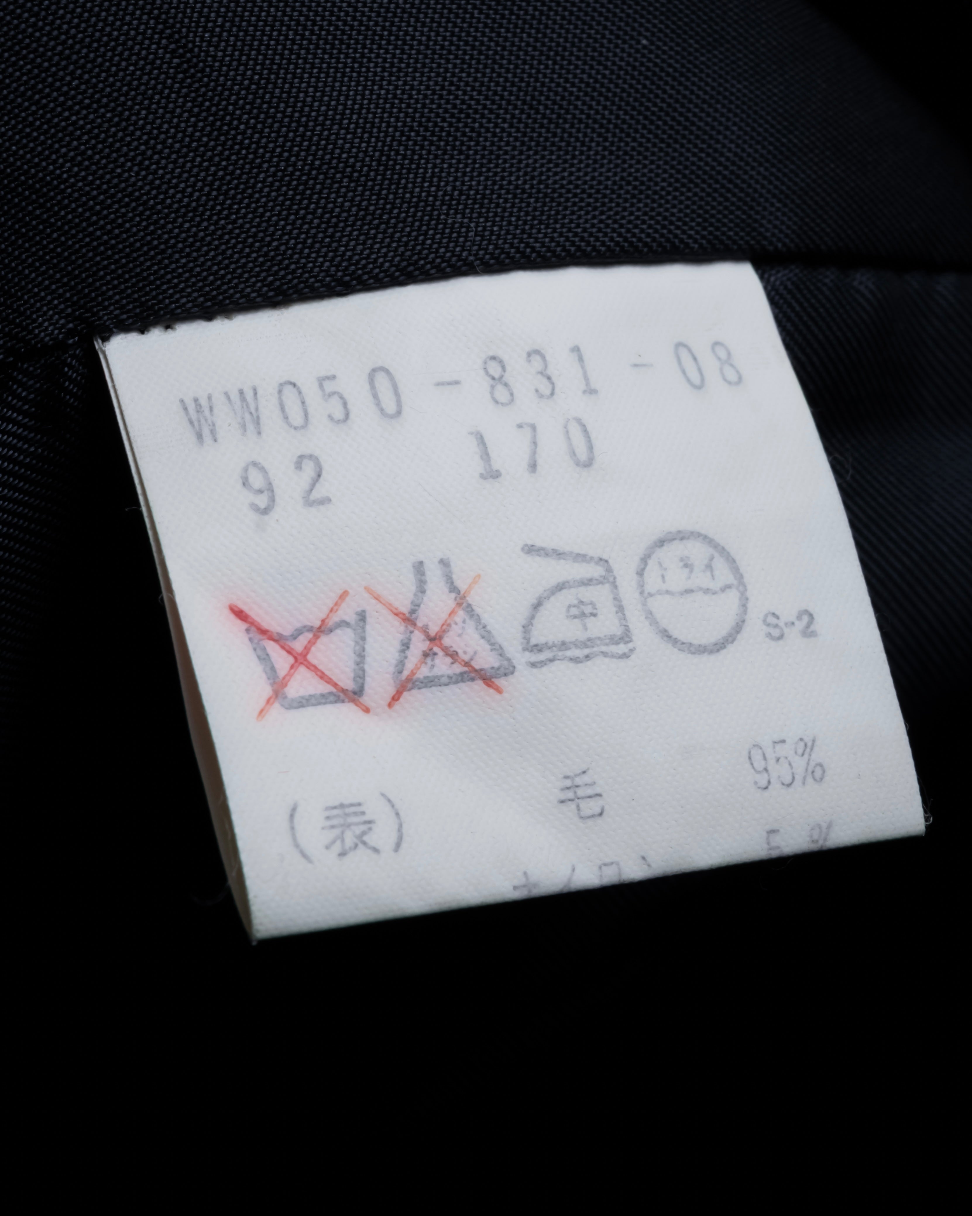 "BURBERRYS" British tweed fly front stand collar coat