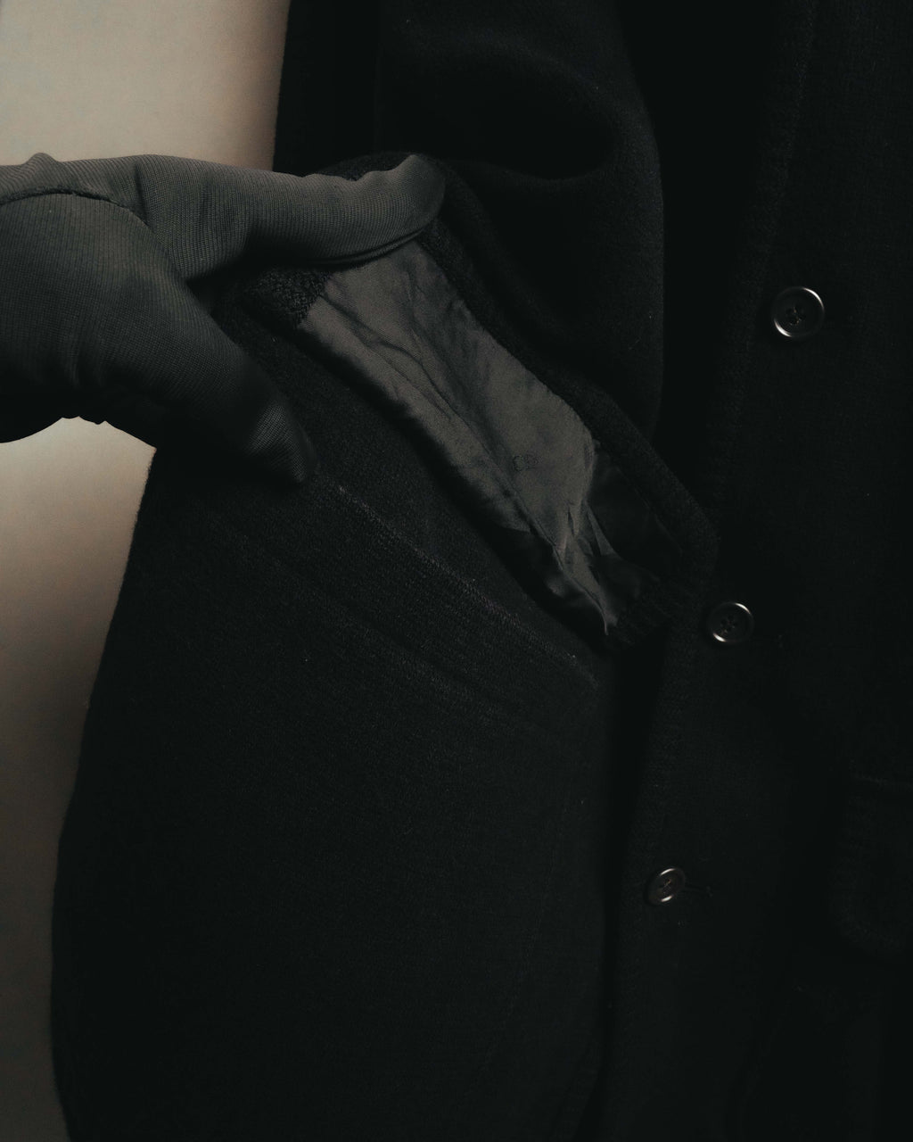 “Christian Dior MONSIEUR” 80’s-90’s Ribbed collar oversized wool field jacket