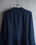 "VALENTINO" Wool boucle concealed front tailored jacket