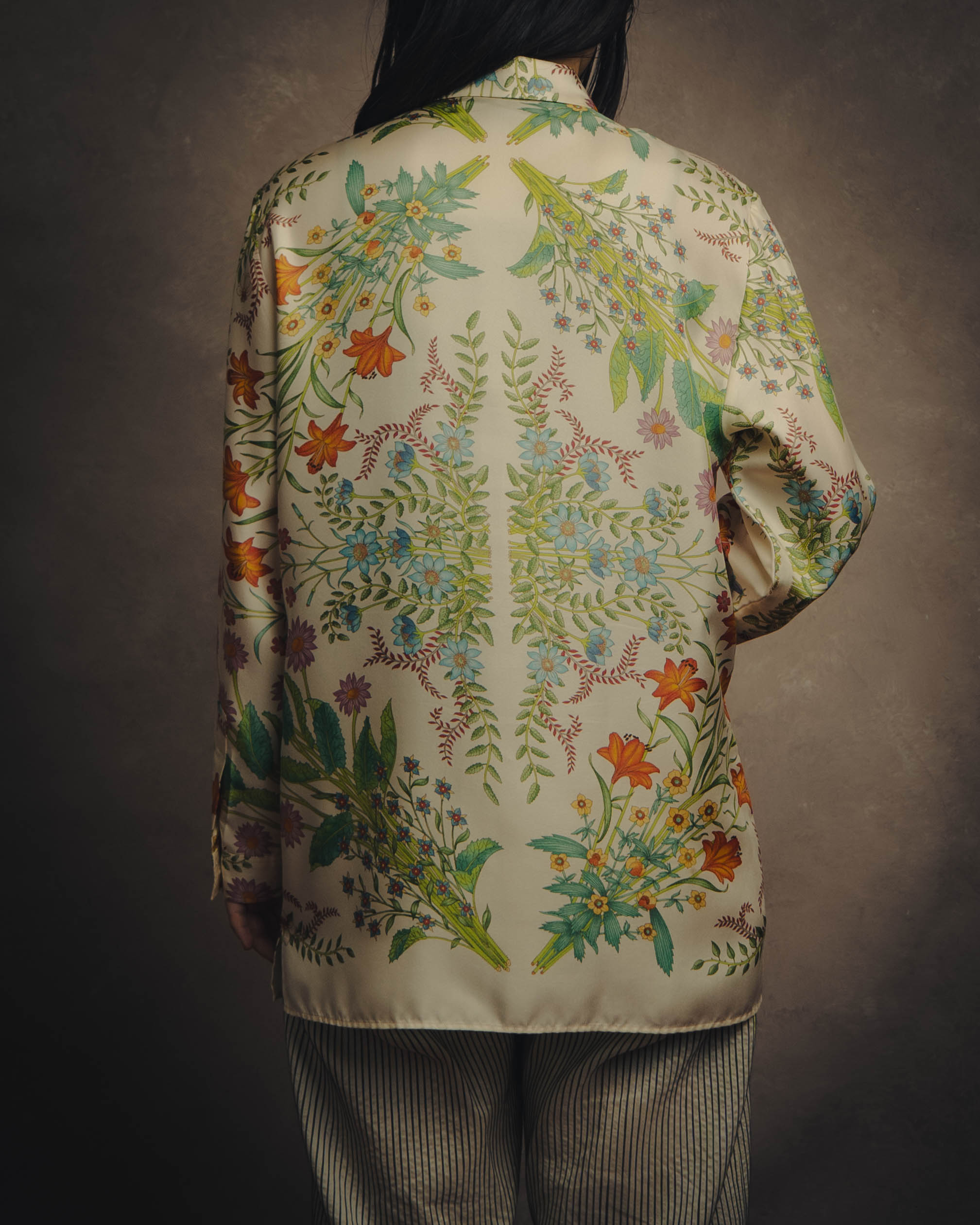 -SPECIAL- “GUCCI” 2015-2022 Botanical printed silk shirt