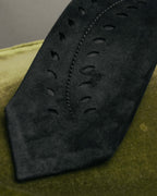 -SPECIAL- “HERMÈS” 2008-18 Suede cutwork leather tie