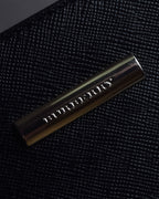 "BURBERRY" Trapezoidal embossed leather one-handle bag