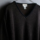 "Vintage chepron striped fine merino wool knit pullover"