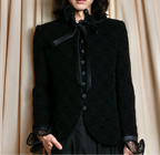 "JEAN-LOUIS SCHERRER" Lace frill design ribbon attached jacket