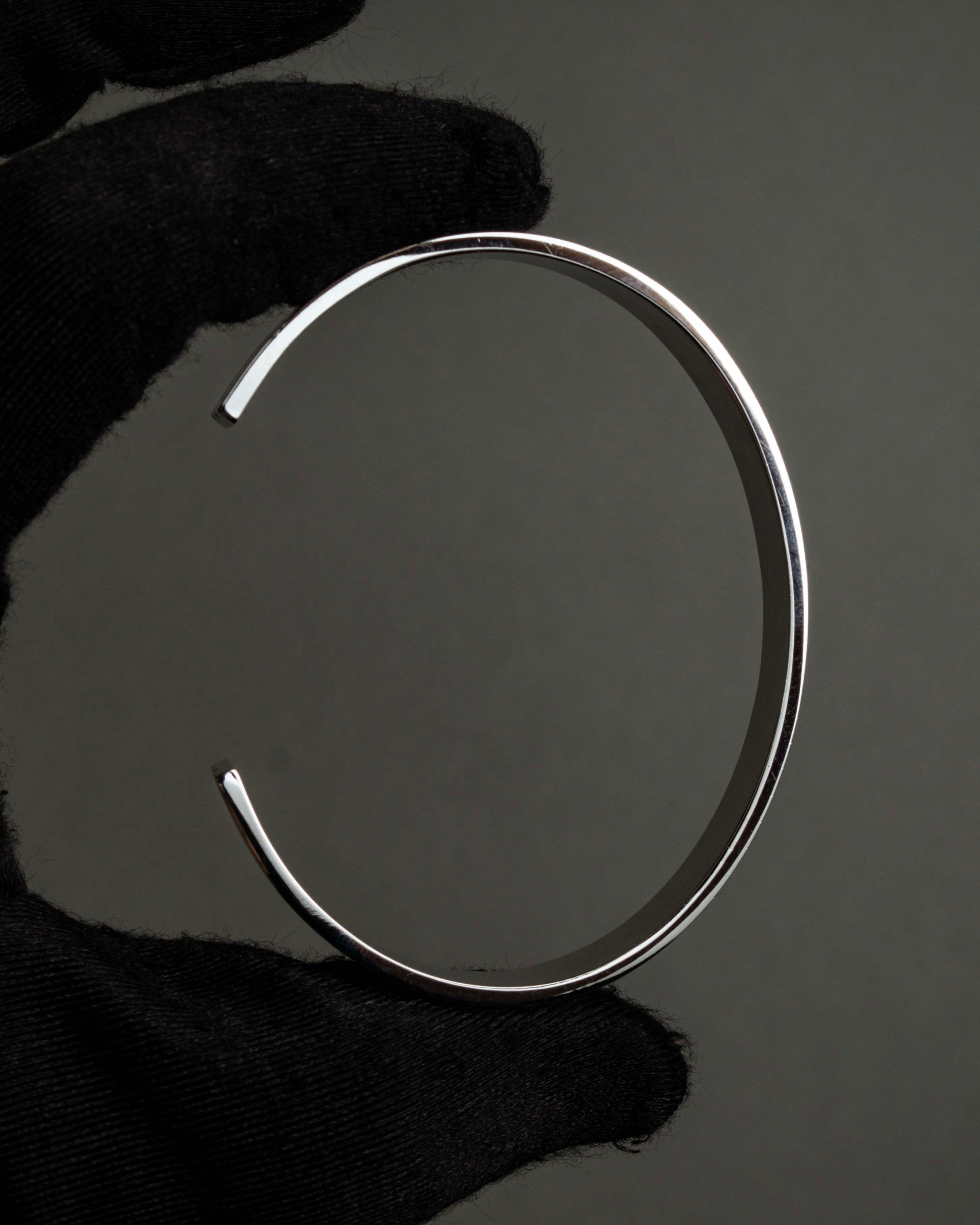 "DIOR HOMME" Logo engraved silver bangle