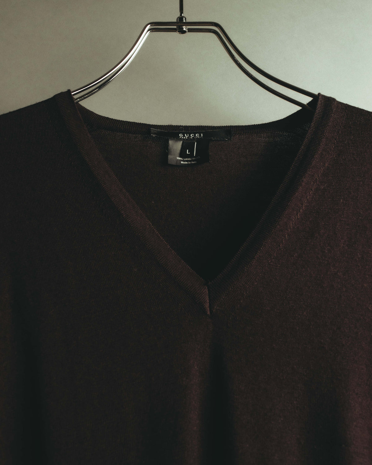"GUCCI" 90's-00's Minimal V-neck wool sweater