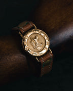 "CELINE" 70’s sulky logo leather bracelet