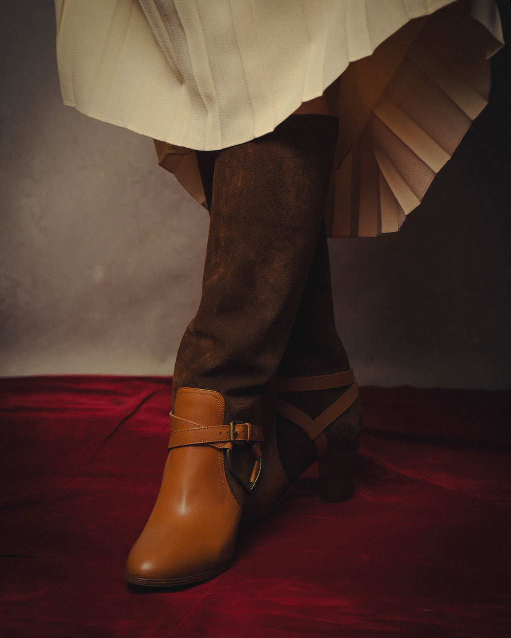 -SPECIAL- “Ralph Lauren” 2010’s-20’s Sareena washed vachetta long boots