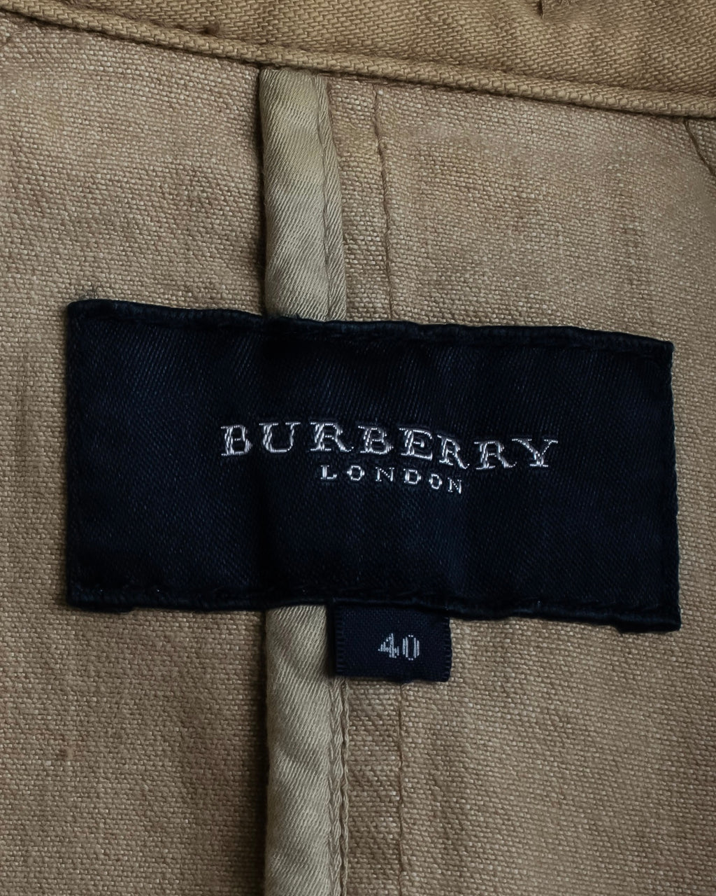 "BURBERRY" Selvedge denim trench detail jacket