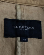 "BURBERRY" Selvedge denim trench detail jacket