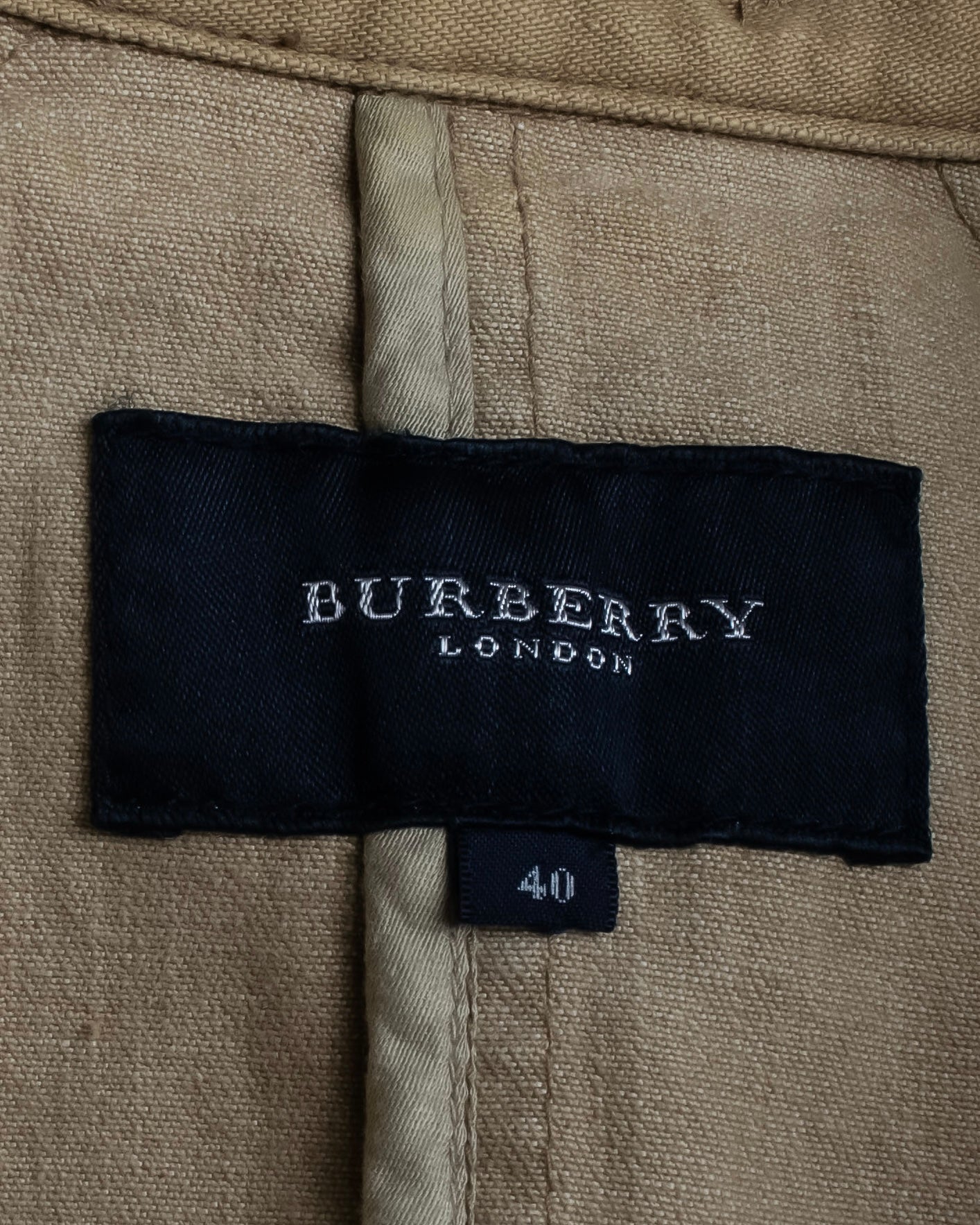 "BURBERRY" Selvedge denim trench detail jacket