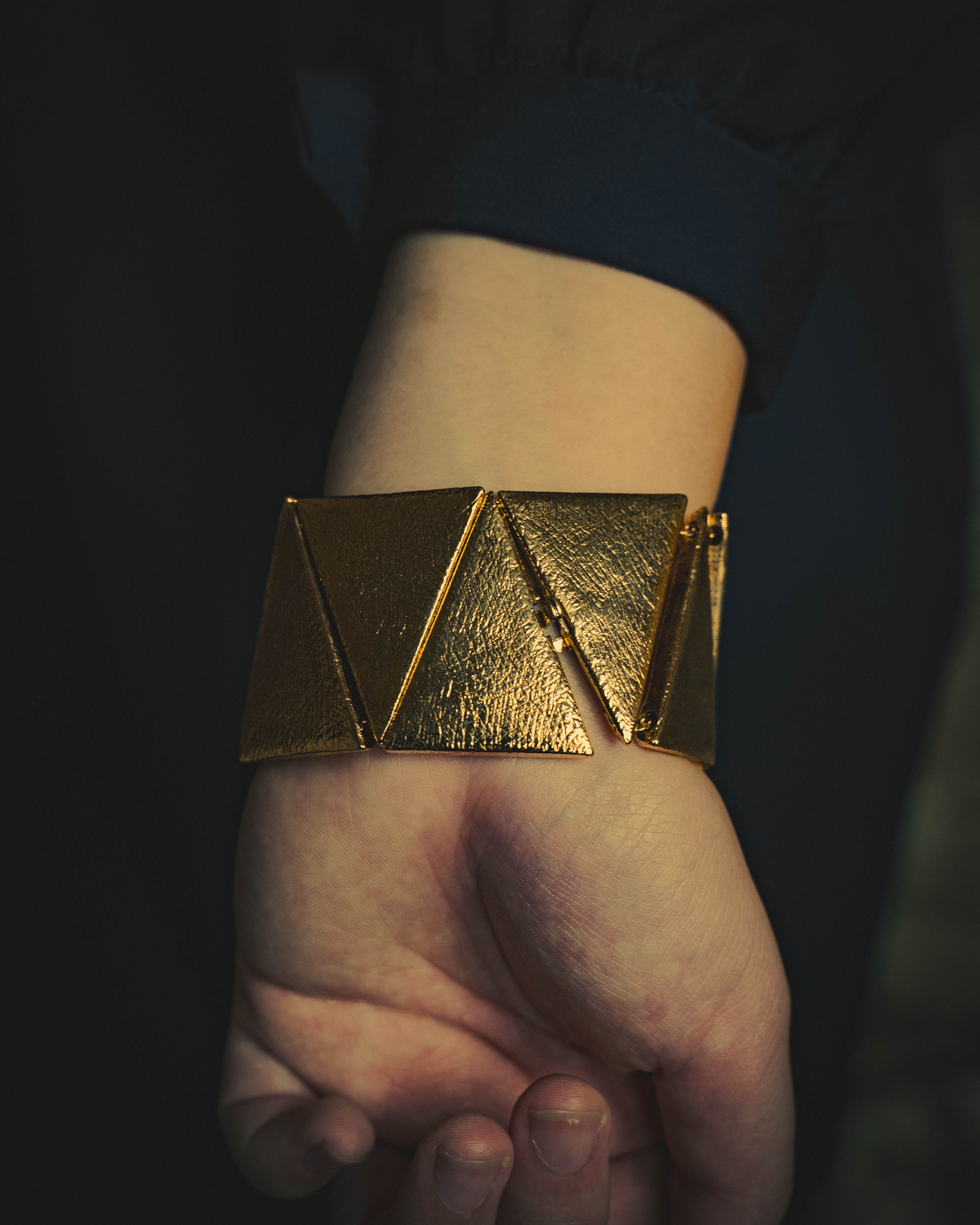 –SPECIAL– "Yves Saint Laurent" 80's-90's Sculptural geometric bracelet