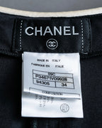 “CHANEL” Designed hem silk flare pants