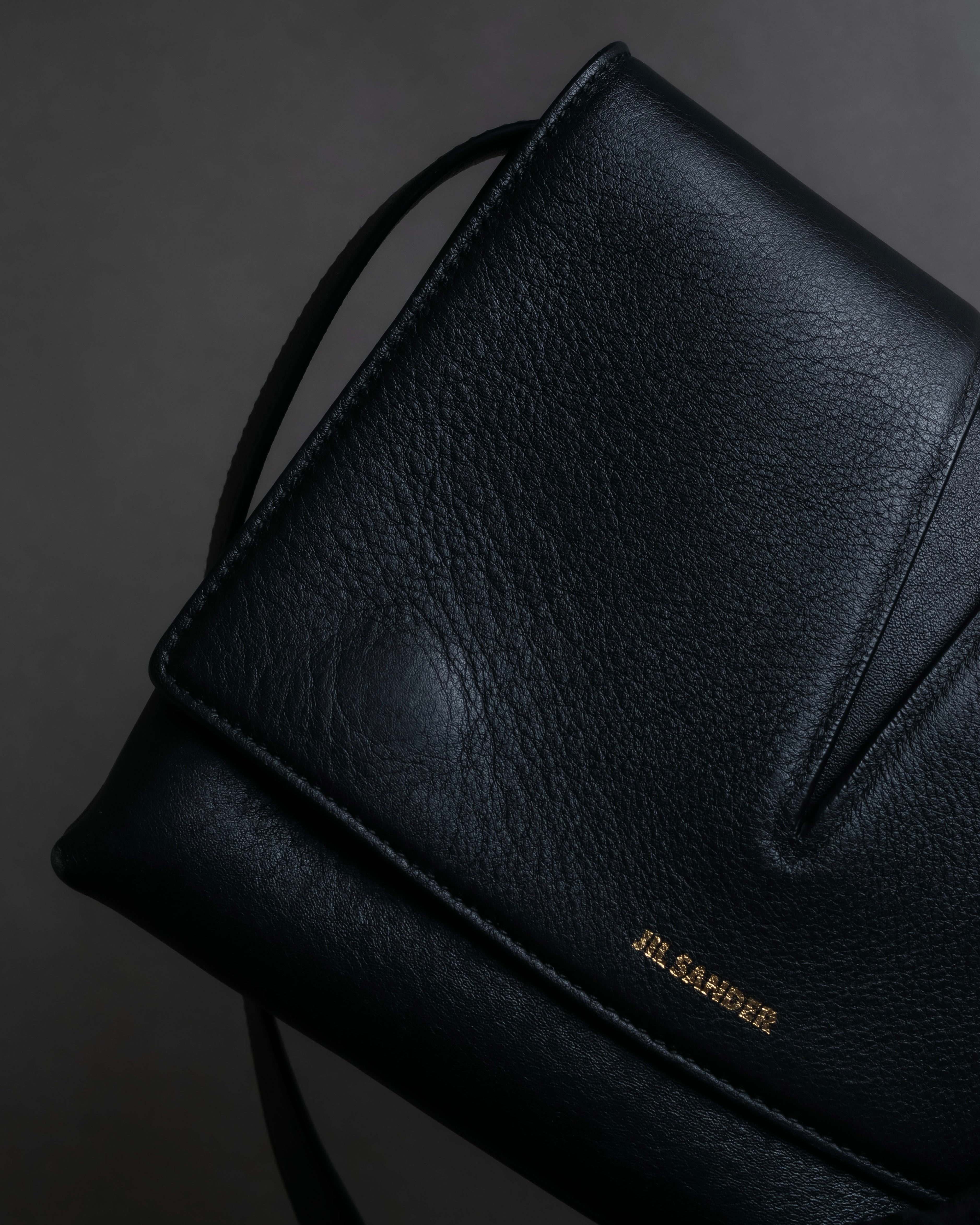 "JIL SANDER" Minimalist design leather shoulder bag