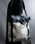 "BOTTEGA VENETA" 19AW Canvas & leather combination 2way bag
