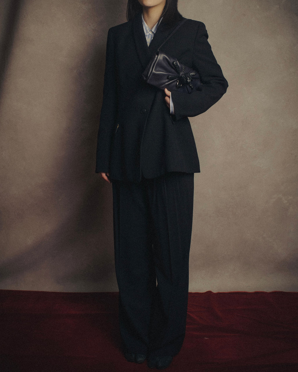 -SPECIAL- “HERMÈS” 90’s Shawl collar asimmetry jacket