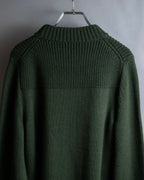 "MONCLER" Relaxed fit high neck lace change knit