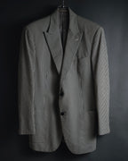 "HERMES" 00's striped stretch cotton tailored jacket