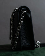 "MAISON MARGIELA" Grained leather chain wallet bag