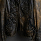 "ROBERTA SCARPA" 100% lamb leather gathered design shaped jacket