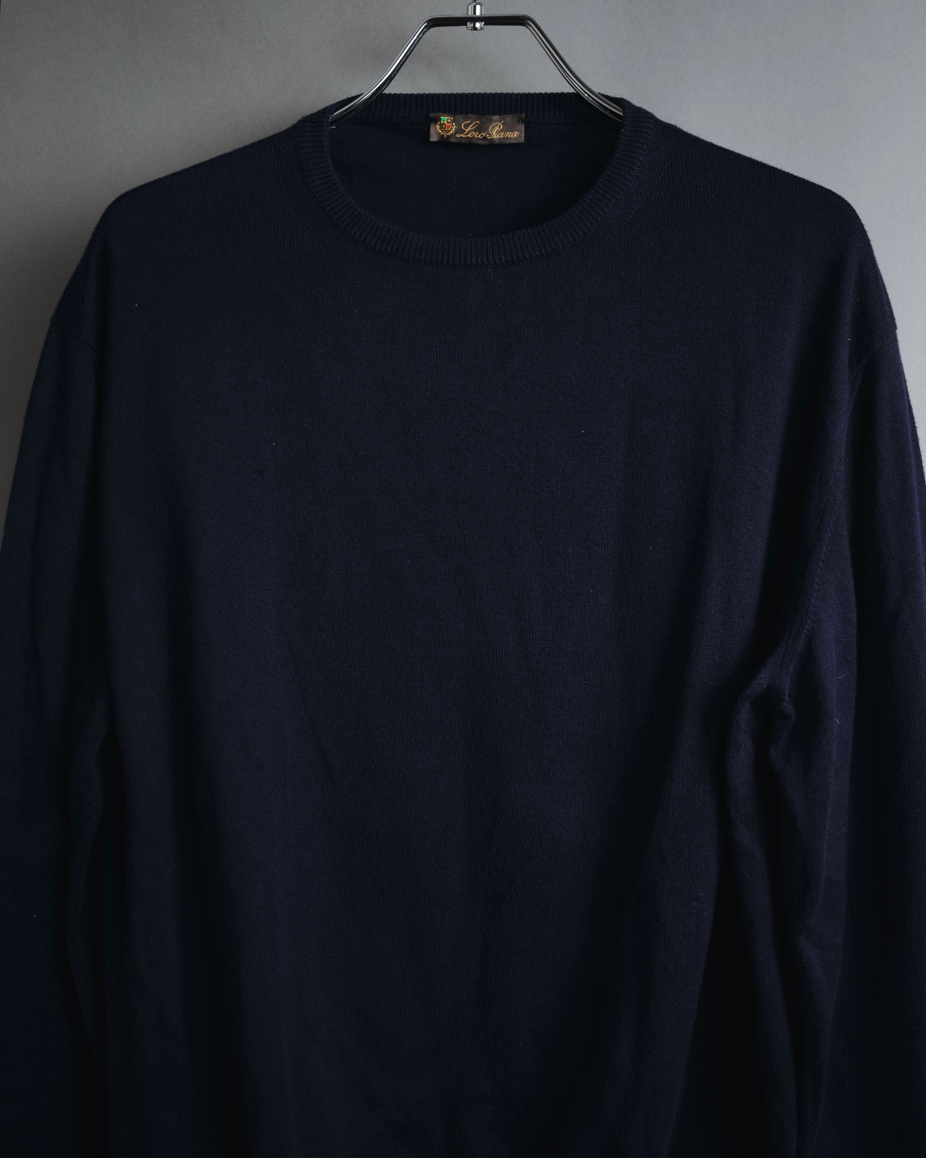 "Loro Piana" Refined high-gauge cotton crewneck knit