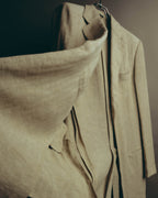 -SPECIAL- “HERMES” 80’s-90’s Herringbone linen suit set